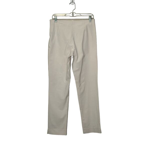Charlotte Kellogg cream straight legs flat front ankle pants size 10 - Picture 2 of 7